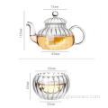 Heat resistant round pumpkin teapot glass teapot